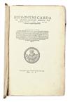 CARDANO, GIROLAMO. De subtilitate libri XXI.  1554